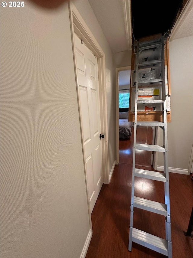 4880 SW Scholls Ferry Rd Unit 14, Portland, OR 97225 - hall featuring baseboards and wood finished floors