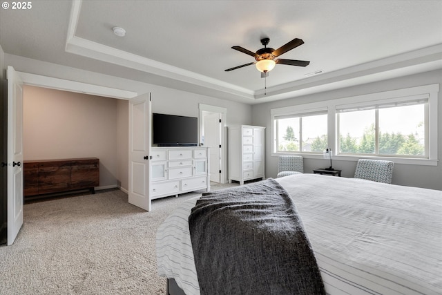 12241 Mimosa Way, Oregon City, OR 97045 - carpeted bedroom with a raised ceiling and ceiling fan