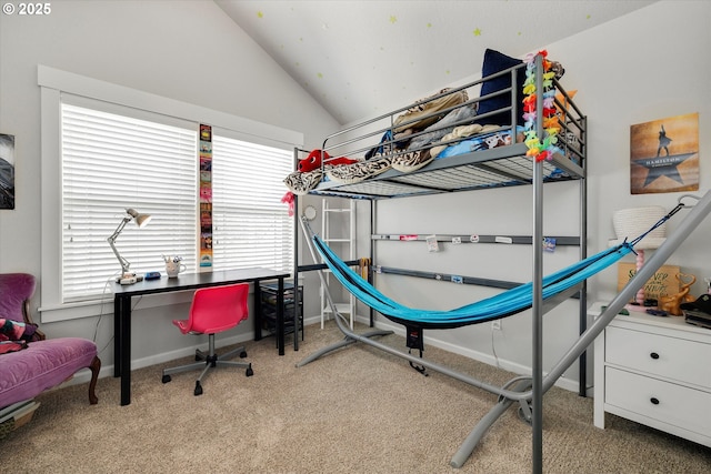 12241 Mimosa Way, Oregon City, OR 97045 - bedroom with carpet floors and vaulted ceiling
