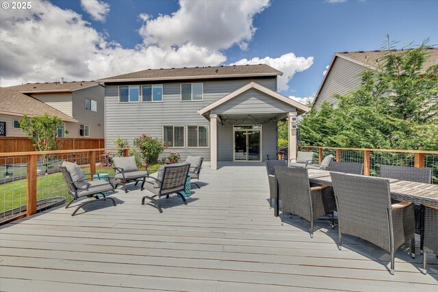 12241 Mimosa Way, Oregon City, OR 97045 - wooden deck featuring outdoor dining space