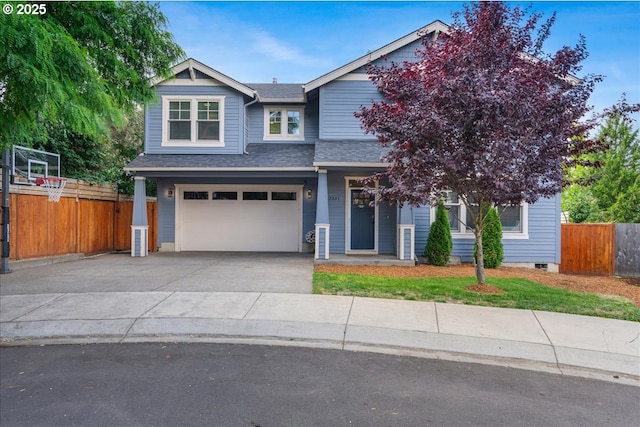 2341 Turnbull Ct, Forest Grove, OR 97116 - view of front of house featuring an attached garage, concrete driveway, and a shingled roof