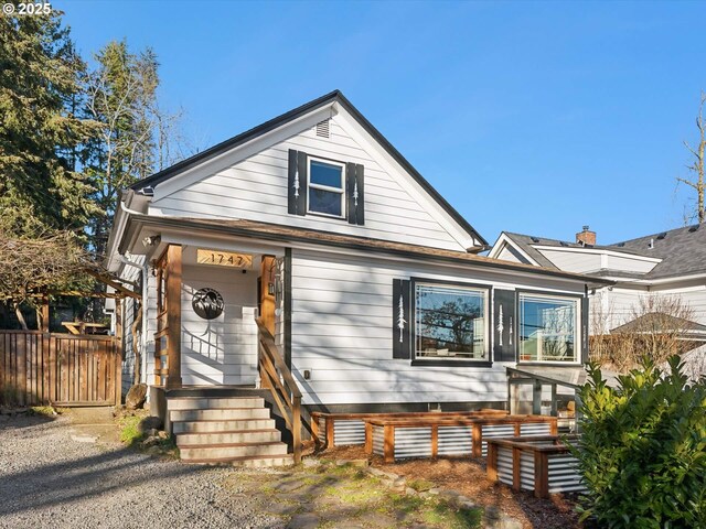 view of bungalow-style house