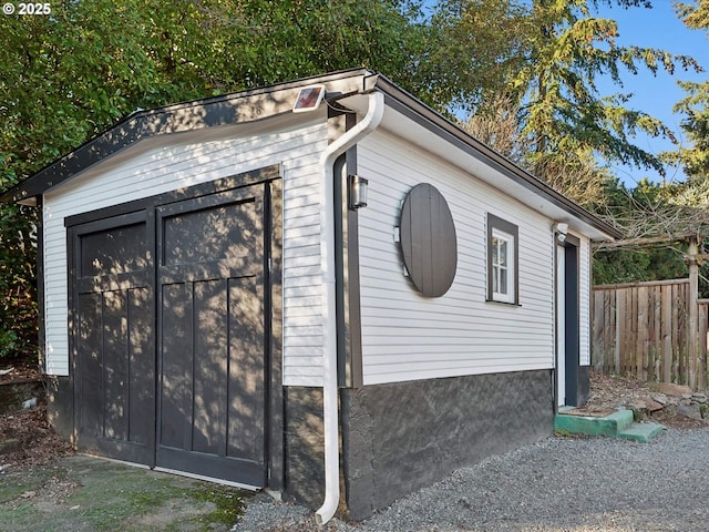 view of outbuilding