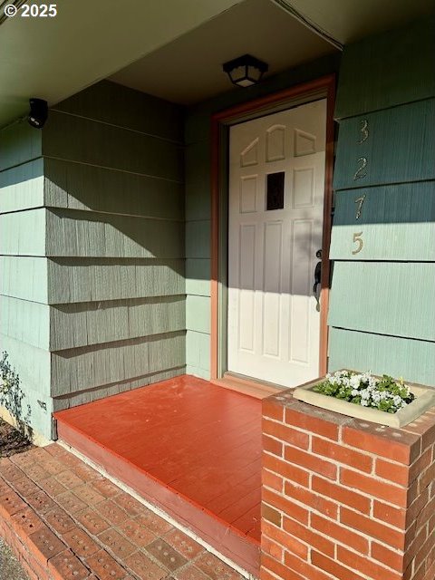 view of exterior entry