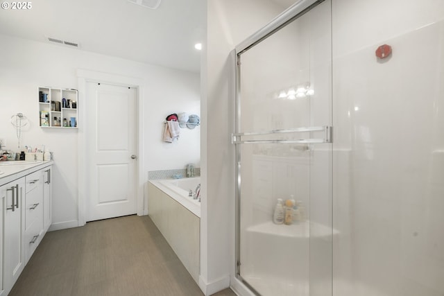 825 S 23rd Ave, Cornelius, OR 97113 - full bath featuring vanity, a stall shower, and a bath