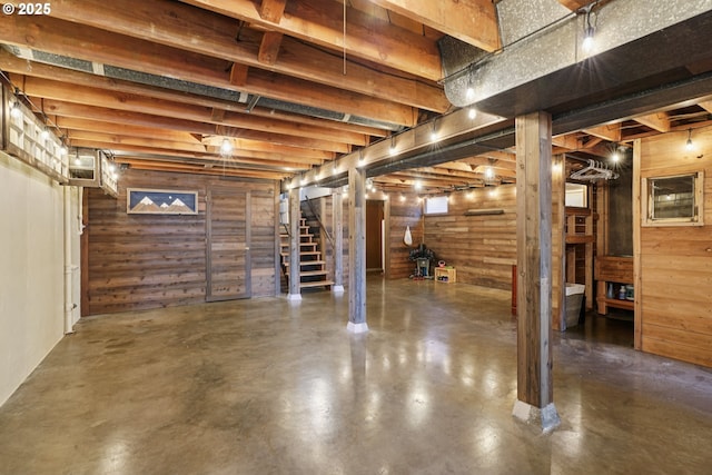 11731 SE 35th Ave, Milwaukie, OR 97222 - finished below grade area featuring wood walls and stairway