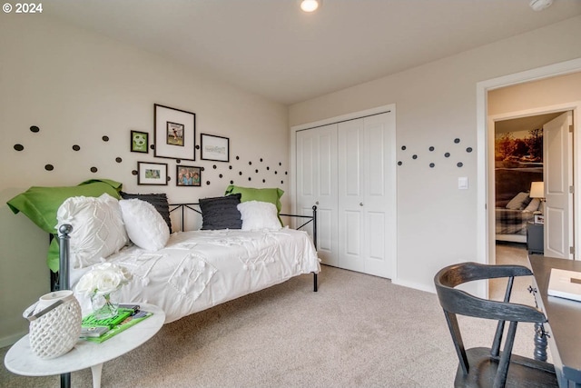 2891 V St, Springfield, OR 97477 - carpeted bedroom with a closet and baseboards
