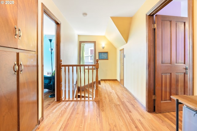 2406 SE 30th Ave, Portland, OR 97214 - hall with an upstairs landing and light wood-type flooring