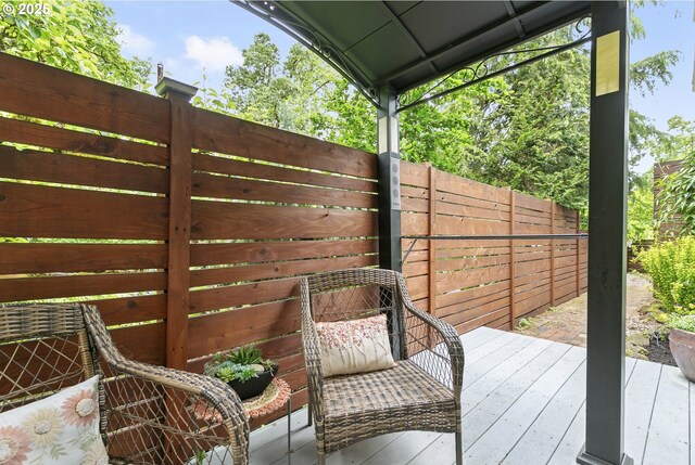 wooden deck with fence
