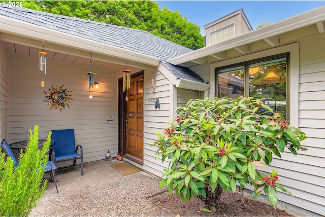 15940 SW 88th Ave, Tigard, OR 97224 - doorway to property with a shingled roof