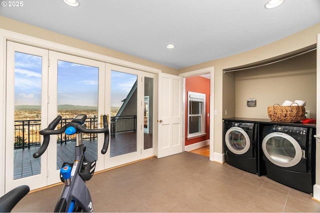 washroom with washer and clothes dryer