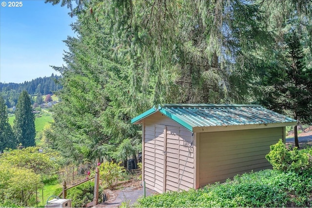 25125 SE Treehill Ln, Damascus, OR 97089 - view of shed with a wooded view