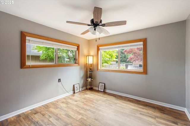 332 26th Ave, Longview, WA 98632 - empty room featuring wood finished floors, baseboards, and ceiling fan