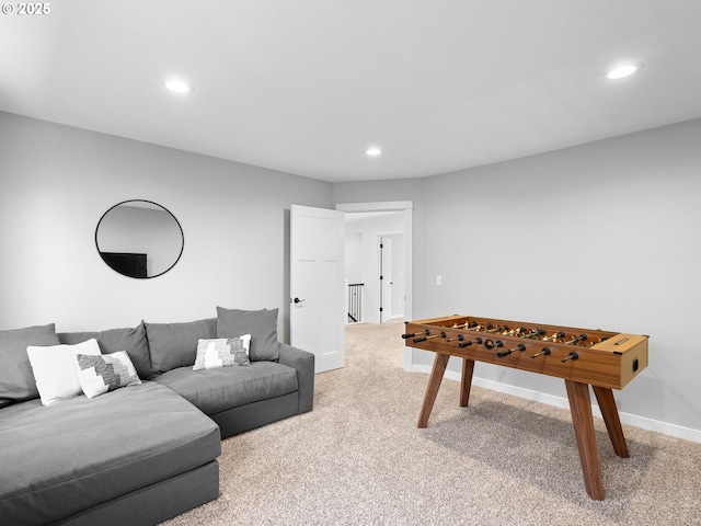 15582 SE Owl Ln, Happy Valley, OR 97015 - living area with light colored carpet, recessed lighting, and baseboards