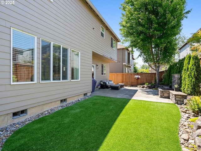 15582 SE Owl Ln, Happy Valley, OR 97015 - view of yard featuring a patio area and an outdoor living space