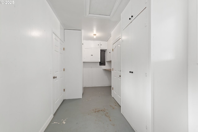 2431 W Crestview Ave, Roseburg, OR 97471 - hall with concrete floors and electric panel