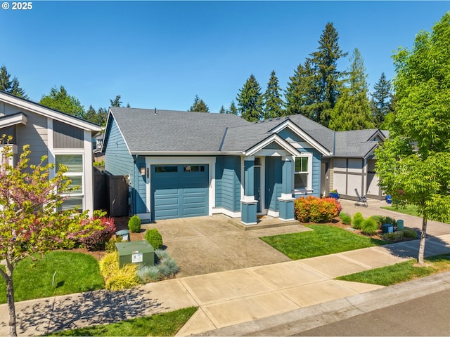 7314 NE 66th St, Vancouver, WA 98662 - ranch-style house featuring an attached garage, driveway, and roof with shingles