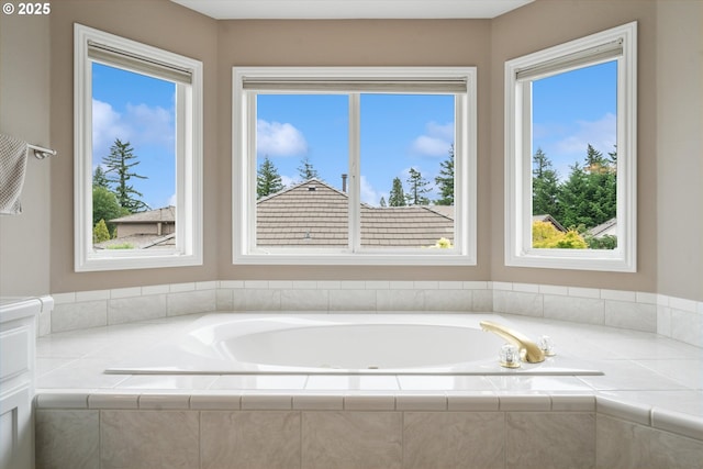 2678 SE Myrtlewood Way, Gresham, OR 97080 - bathroom featuring a garden tub and plenty of natural light