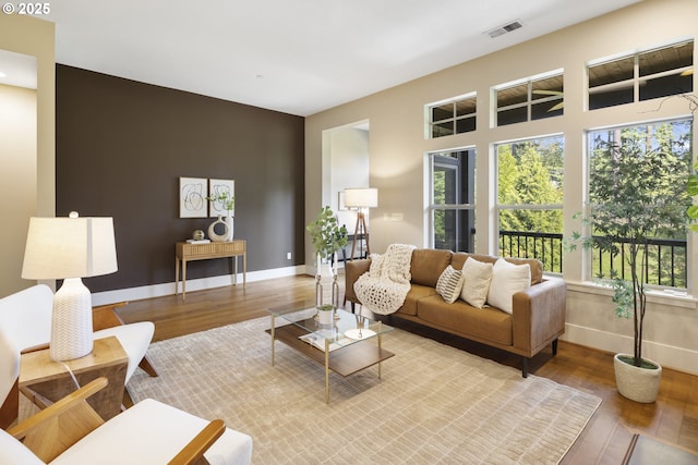 10122 SW Morrison St, Portland, OR 97225 - living room featuring plenty of natural light and hardwood / wood-style flooring