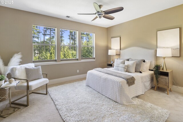 10122 SW Morrison St, Portland, OR 97225 - bedroom with light colored carpet and ceiling fan