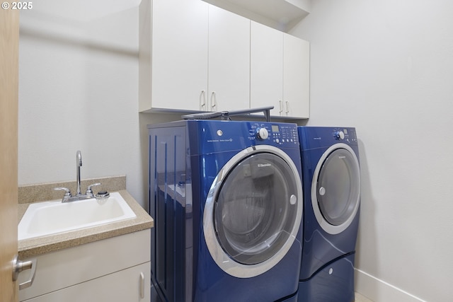 10122 SW Morrison St, Portland, OR 97225 - washroom with separate washer and dryer and cabinet space