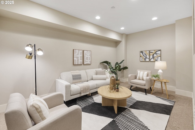 10122 SW Morrison St, Portland, OR 97225 - carpeted living room with recessed lighting and baseboards