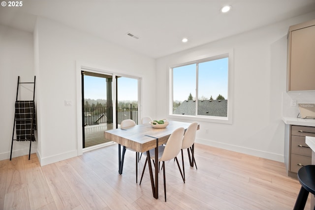118 W 13th Way, La Center, WA 98629 - dining room with baseboards, recessed lighting, and light wood-style flooring