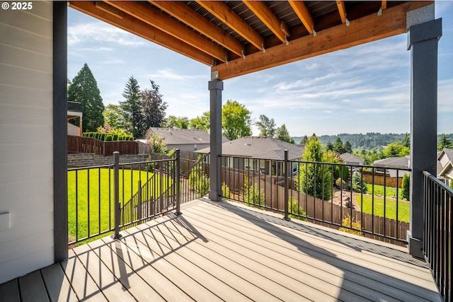 118 W 13th Way, La Center, WA 98629 - wooden terrace featuring a residential view and a yard