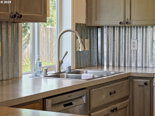503 E Yacolt Rd, Yacolt, WA 98675 - kitchen with stainless steel dishwasher and light countertops