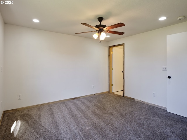 503 E Yacolt Rd, Yacolt, WA 98675 - empty room with carpet, a ceiling fan, a smoke detector, and recessed lighting