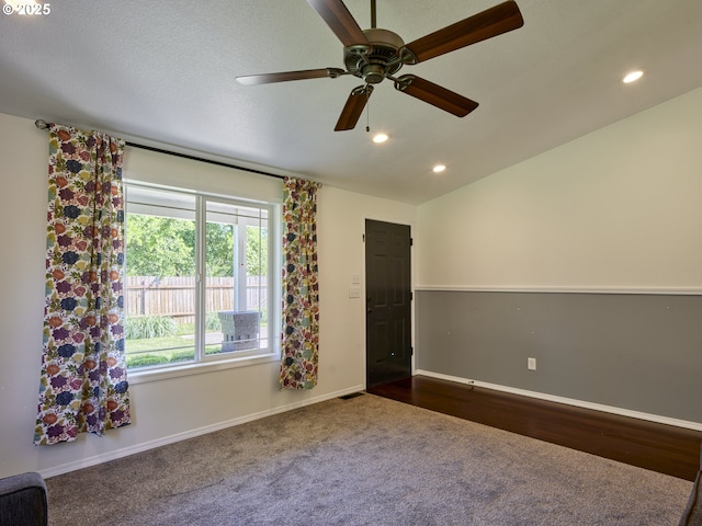 503 E Yacolt Rd, Yacolt, WA 98675 - spare room featuring ceiling fan, dark colored carpet, and recessed lighting