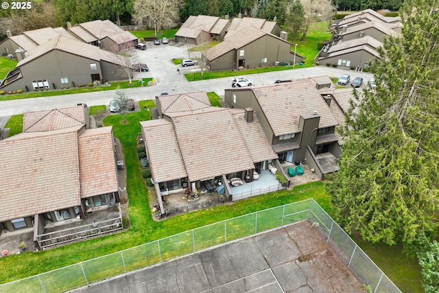 aerial view featuring a residential view