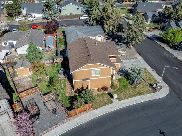 aerial overview of property's location featuring nearby suburban area