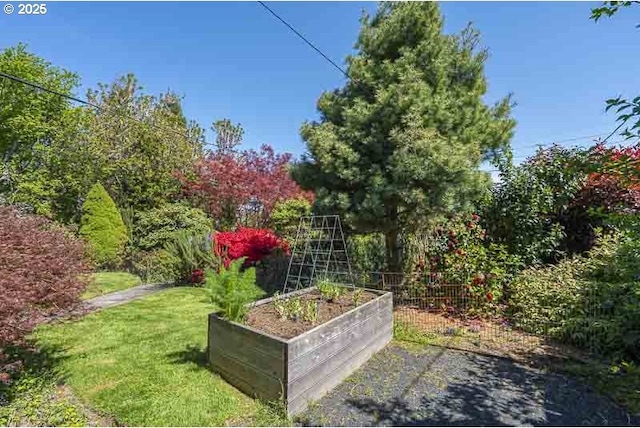 1910 Saginaw St S, Salem, OR 97302 - view of yard featuring a vegetable garden