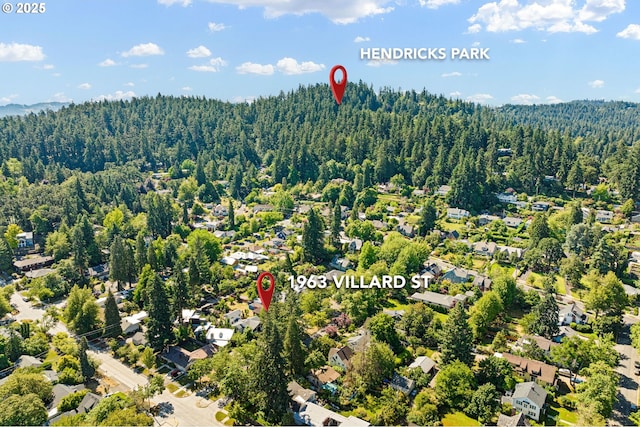 1963 Villard St, Eugene, OR 97403 - aerial view of residential area featuring a forest