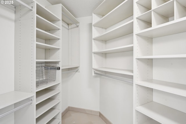 view of walk in closet