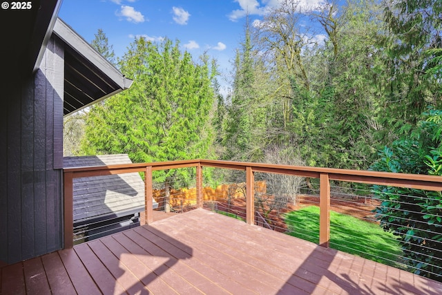 view of wooden deck