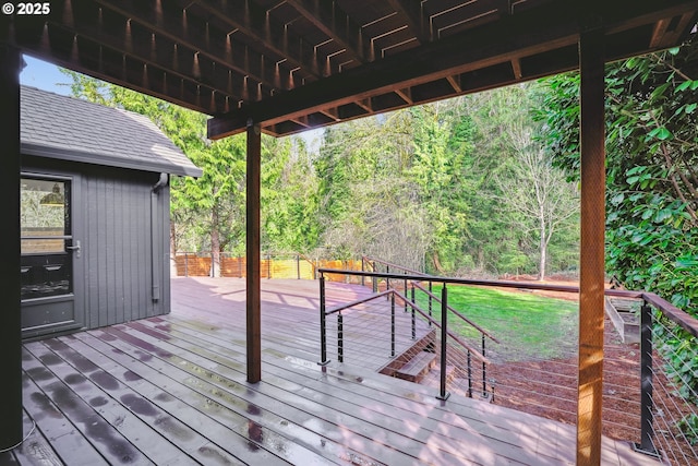 view of wooden terrace