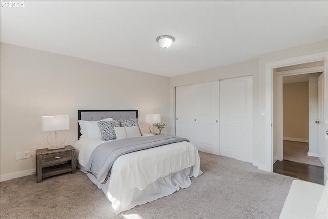 180 Nelson Ln, Gladstone, OR 97027 - bedroom featuring carpet flooring, baseboards, and a closet