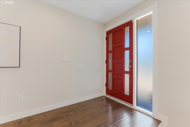 180 Nelson Ln, Gladstone, OR 97027 - entrance foyer with dark wood-style flooring and baseboards