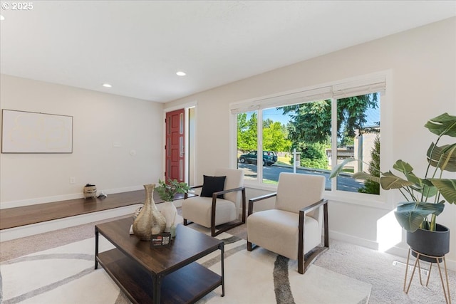 180 Nelson Ln, Gladstone, OR 97027 - living area featuring baseboards and recessed lighting