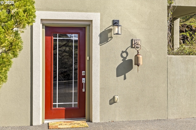 625 Columbia Ave, Lyle, WA 98635 - property entrance featuring stucco siding
