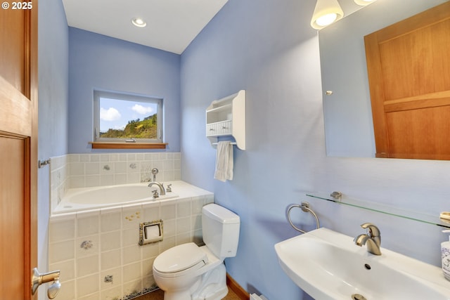 625 Columbia Ave, Lyle, WA 98635 - full bathroom with toilet, a garden tub, and a sink