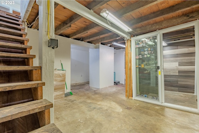 view of basement