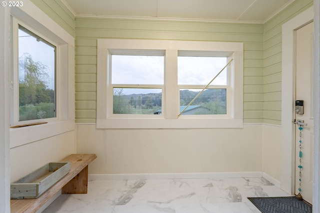 unfurnished sunroom with a healthy amount of sunlight