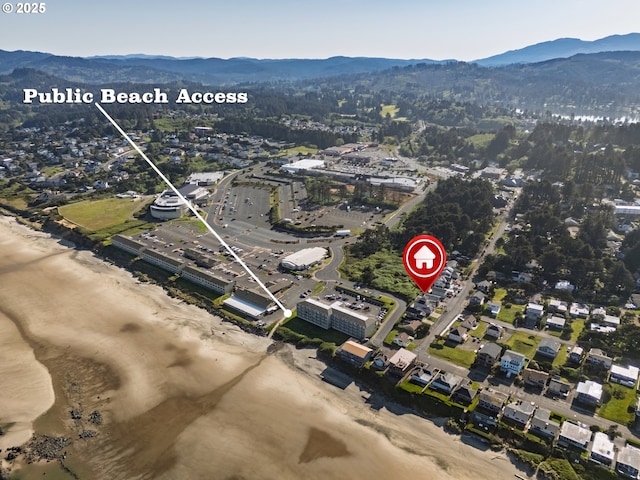 1587 NW 39th St, Lincoln City, OR 97367 - aerial view featuring a mountain view