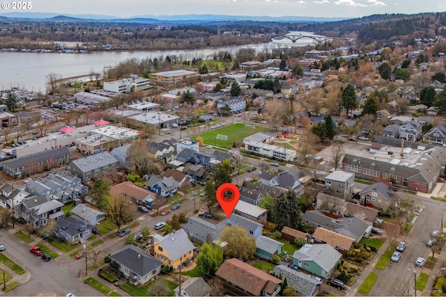 6125 S Hood Ave, Portland, OR 97239 - birds eye view of property with a water view