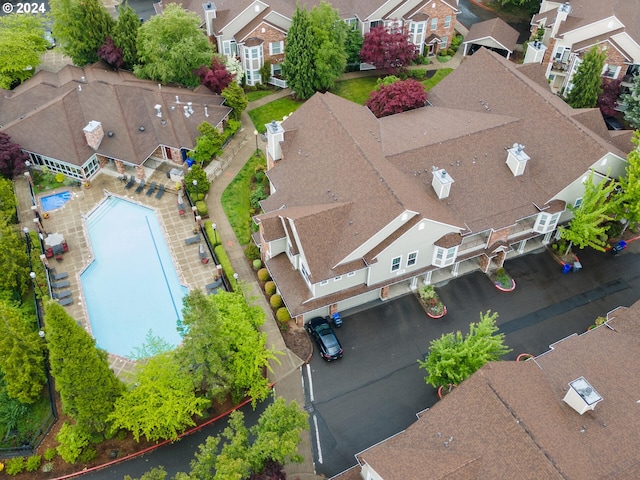 1170 NE 64th Ln Unit 1209, Hillsboro, OR 97124 - aerial perspective of suburban area with a pool area