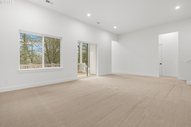 empty room with light carpet