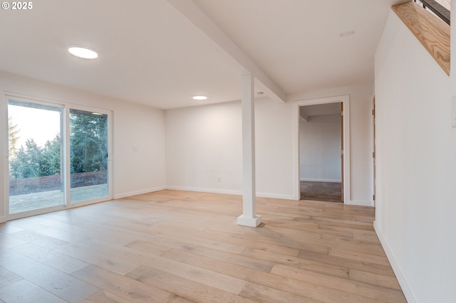 empty room featuring light hardwood / wood-style flooring